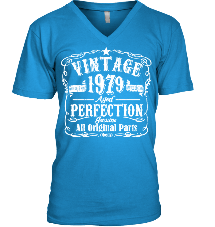 Mens Vintage 1979 Birthday - 39 Years Old 39th Birthday Vneck T-Shirt