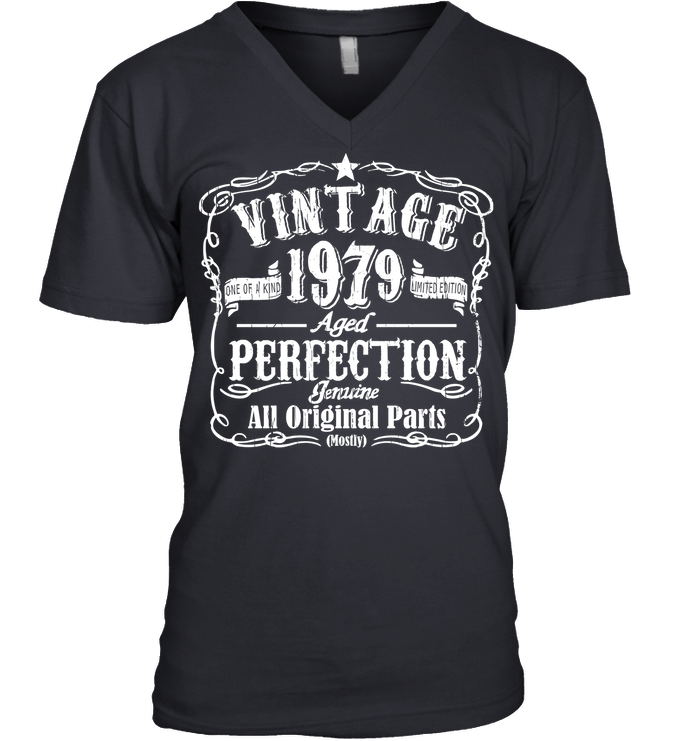 Mens Vintage 1979 Birthday - 39 Years Old 39th Birthday Vneck T-Shirt