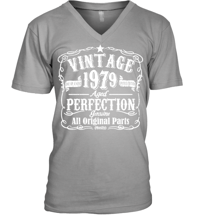 Mens Vintage 1979 Birthday - 39 Years Old 39th Birthday Vneck T-Shirt